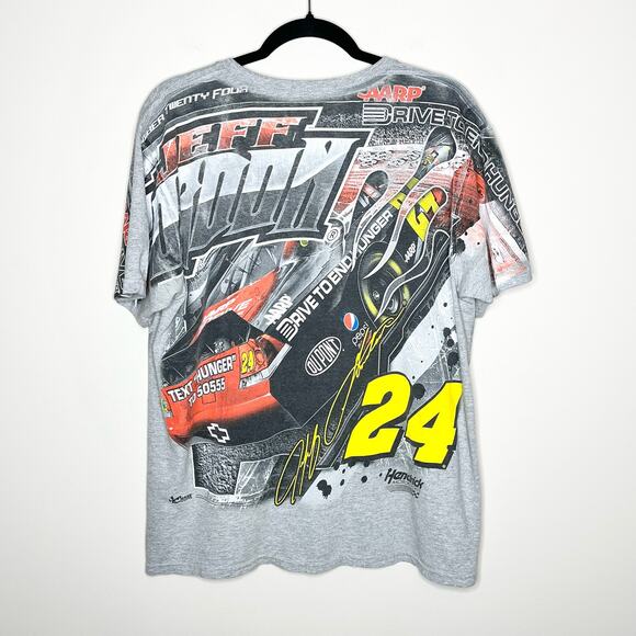 NASCAR Jeff Gordon #24 all over print T Shirt 2012 AARP Drive to end hunger - Picture 2 of 9